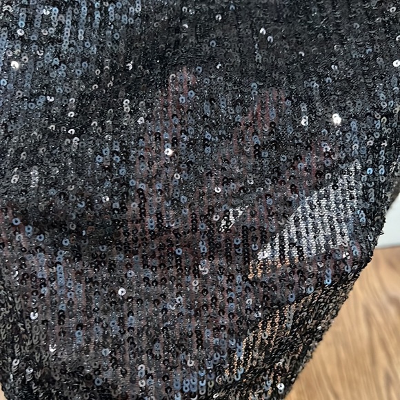 ASOS Design Curve Black Sequin Spaghetti Strap Top - Size 22 - Picture 9 of 9